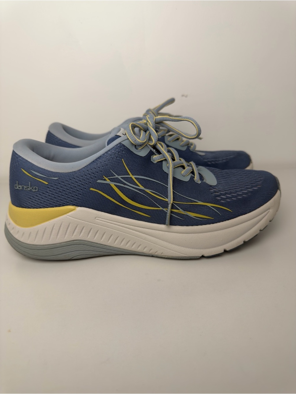 Dansko Blue and Yellow Mesh Walking Shoes - Picture 8 of 8